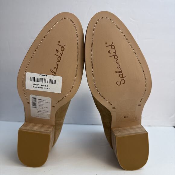 Splendid Women's Size 6.5 M Brown Racha Suede Ankle Boot Block Heel Pull On NIB - Picture 8 of 13